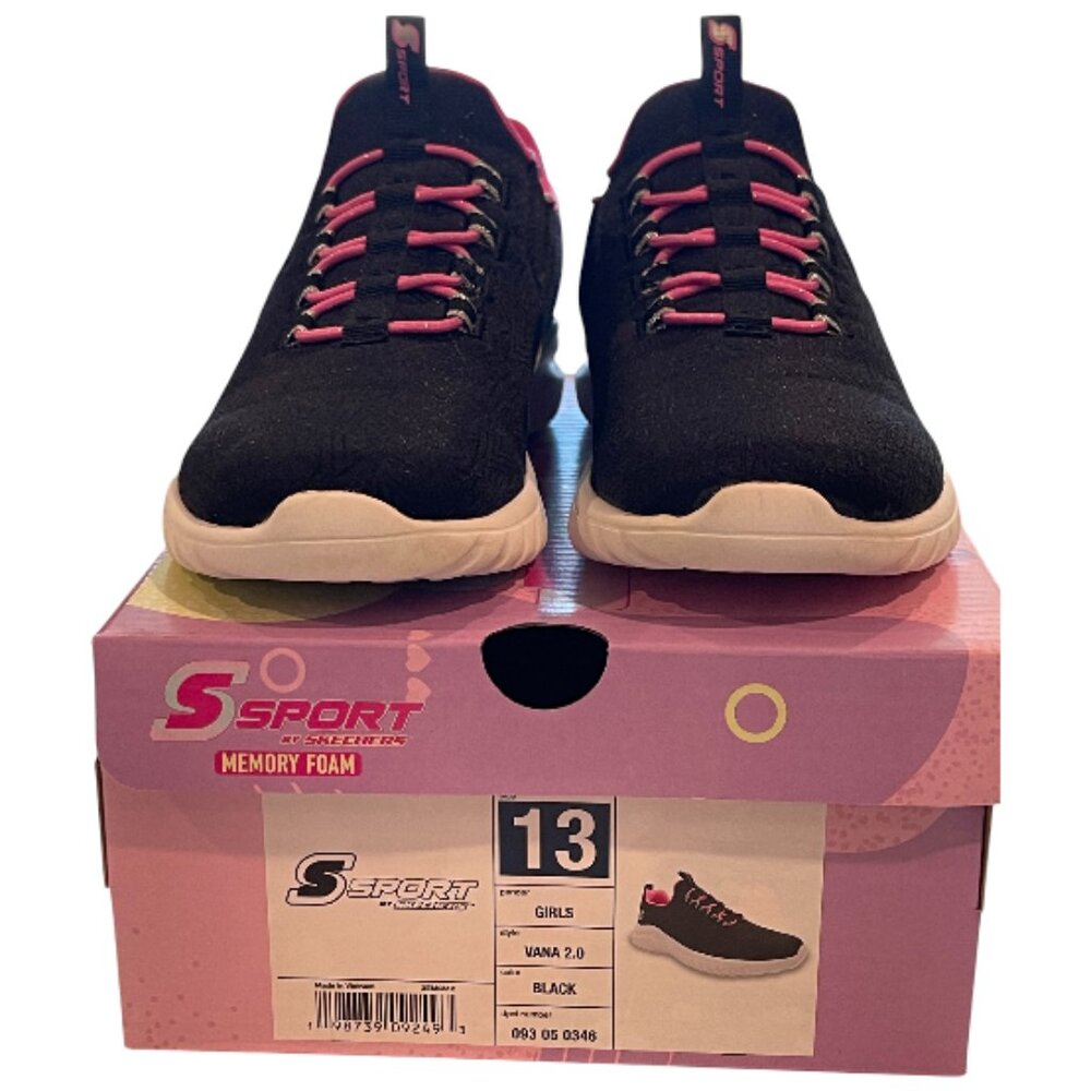 SKECHERS S Sport By Skechers Kids' Vana Sneakers Size: 13 Color: Black